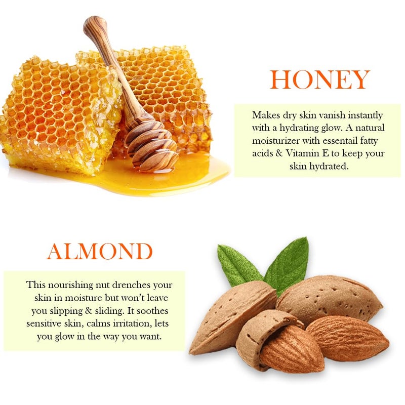 AMINA Honey Almonds Rejuvenating Skin Cream Enriched with goodness of Jojoba Oil and Shea Butter Nourishing Skin Cream for Face Body 800 ML - Image 4