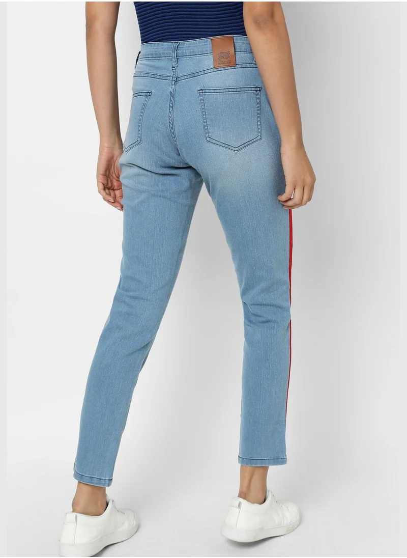 Campus Sutra Jeans with Side Stripes