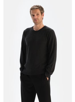 dagi Anthracite Men's Cashmere Blend Bis Collar Sweater  - Image 1