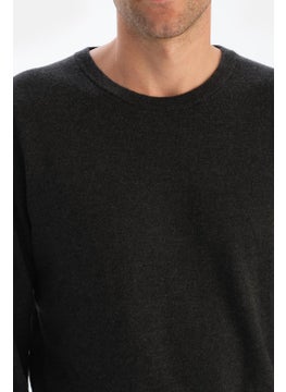 dagi Anthracite Men's Cashmere Blend Bis Collar Sweater  - Image 5