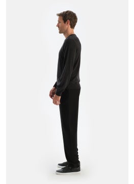 dagi Anthracite Men's Cashmere Blend Bis Collar Sweater  - Image 3