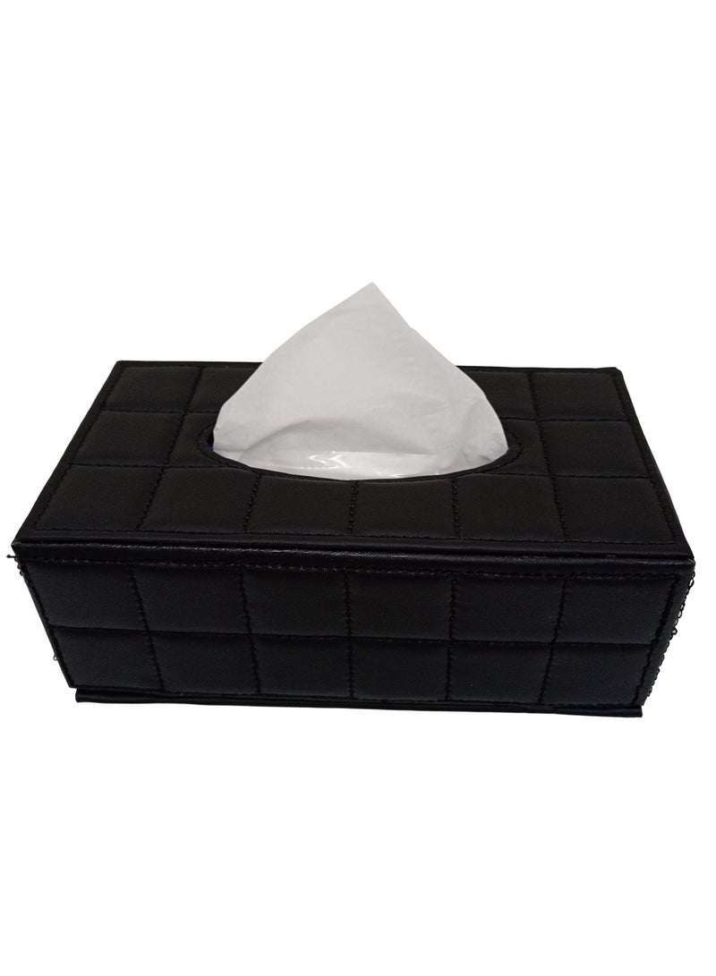 حامل مناديل من الجلد الصناعي، صندوق تخزين للمناديل الورقية، حامل مناديل أنيق للمطبخ، طاولة الطعام، غرفة المعيشة، المكتب والفندق، حامل مناديل أنيق من الجلد - Image 1