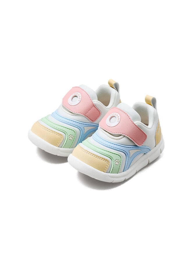 Babu Bean Baby Shoes New Style Caterpillar Breathable Anti-slip Girls' Learning Shoes Infant Toddler Shoes Cheese Milk White 23 - Image 4