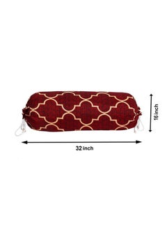 Kuber Industries Kuber Industries Bolster Cover Set of 2 | Side Pillow Cover for Bedroom, Living Room | Bolster Pillow Cover 16x32 inches | Red  - Image 3