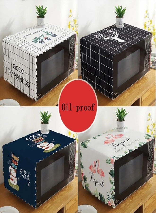 AIMERS Microwave Oven Dust-Proof Cover for Kitchen Decor Durable Oven Top Cover Modern Design Kitchen Accessories (100 x 35 cm) (Flamingo) - Image 3