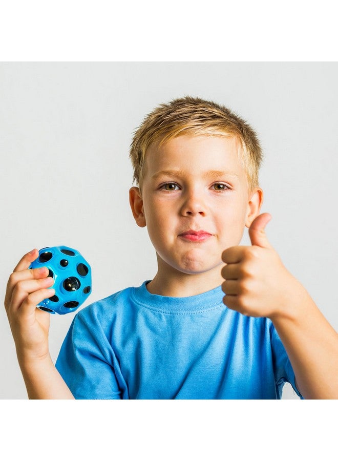 VGRASSP Super Bouncy Rubber Moon Ball Toy for Kids and Adults with Craters - High Bounce, Textured Grip, Perfect for Playtime Fun - Soft Foam Ball, Multicolor (Pack of 6) - Image 2