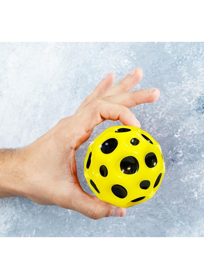 VGRASSP Super Bouncy Rubber Moon Ball Toy for Kids and Adults with Craters - High Bounce, Textured Grip, Perfect for Playtime Fun - Soft Foam Ball, Multicolor (Pack of 6) - Image 4