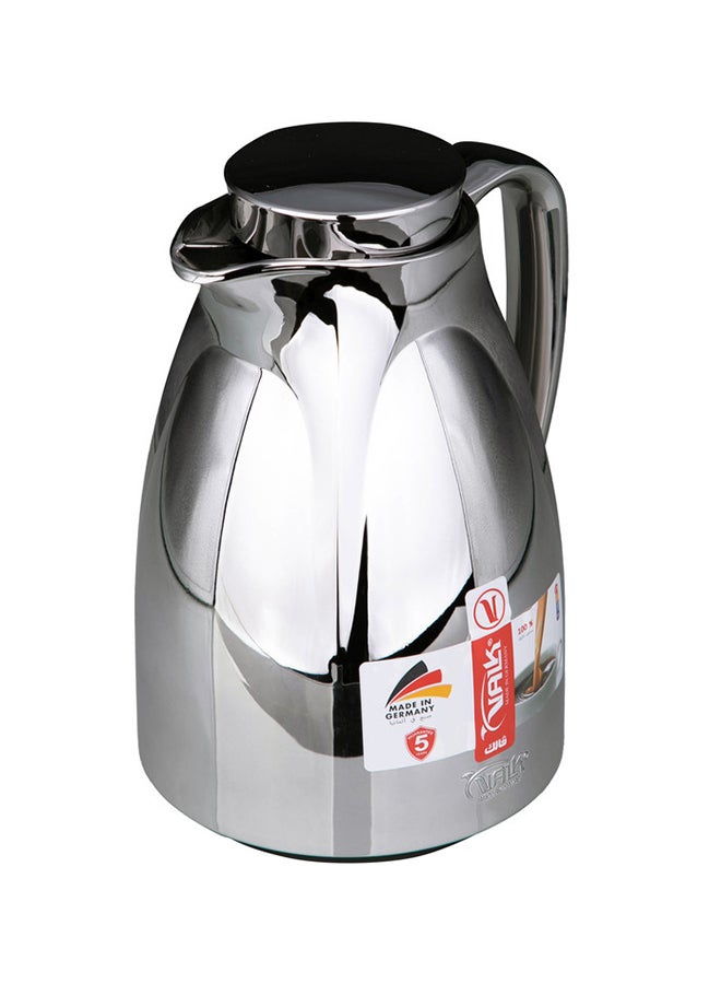Valk Vacuum Flask with Double Wall Glass (600ml) | Wide Mouth with Anti-Leakage Cap Double Walled Travel Mug | Liter Chrome Color,  04-371 - Image 3