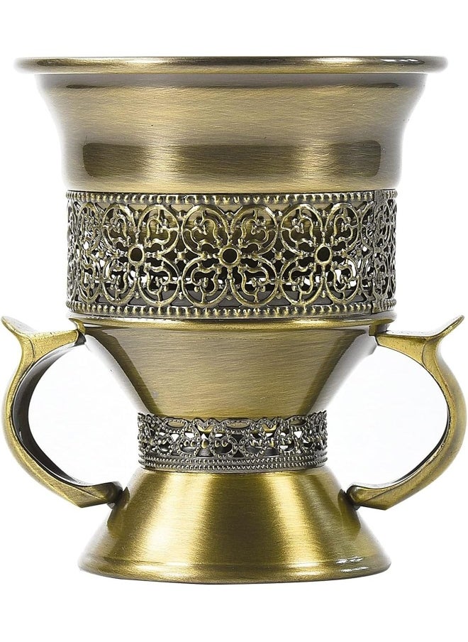 SAQOWARE - Saqoware Premium Metal Frankincense Resin Incense Burner, Incense Censer, Portable Bakhoor Burner,  Bakhoor Burner, Myrrh Burner with Tongs for Yoga, Spa Aromatherapy - Image 1