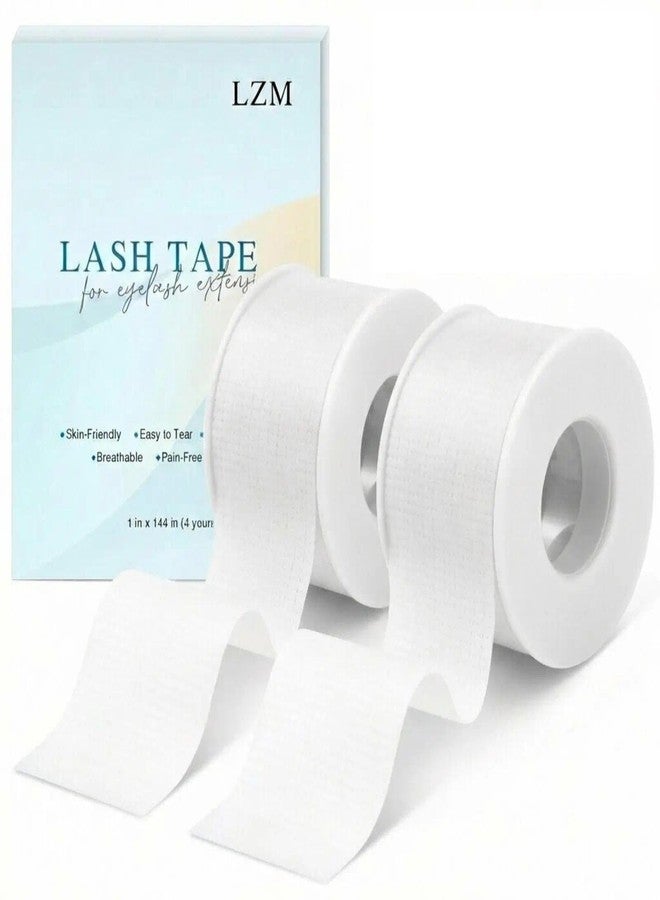 LZM Gel Lash Tape for Eyelash Extensions Silicone Gel Eyelash Tape for Lift/Make up, Latex Free for Sensitive Skin Pain-Free Removal Breathable (1in x 4yd, 2Rolls White) - Image 1