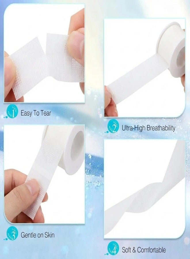 LZM Gel Lash Tape for Eyelash Extensions Silicone Gel Eyelash Tape for Lift/Make up, Latex Free for Sensitive Skin Pain-Free Removal Breathable (1in x 4yd, 2Rolls White) - Image 2