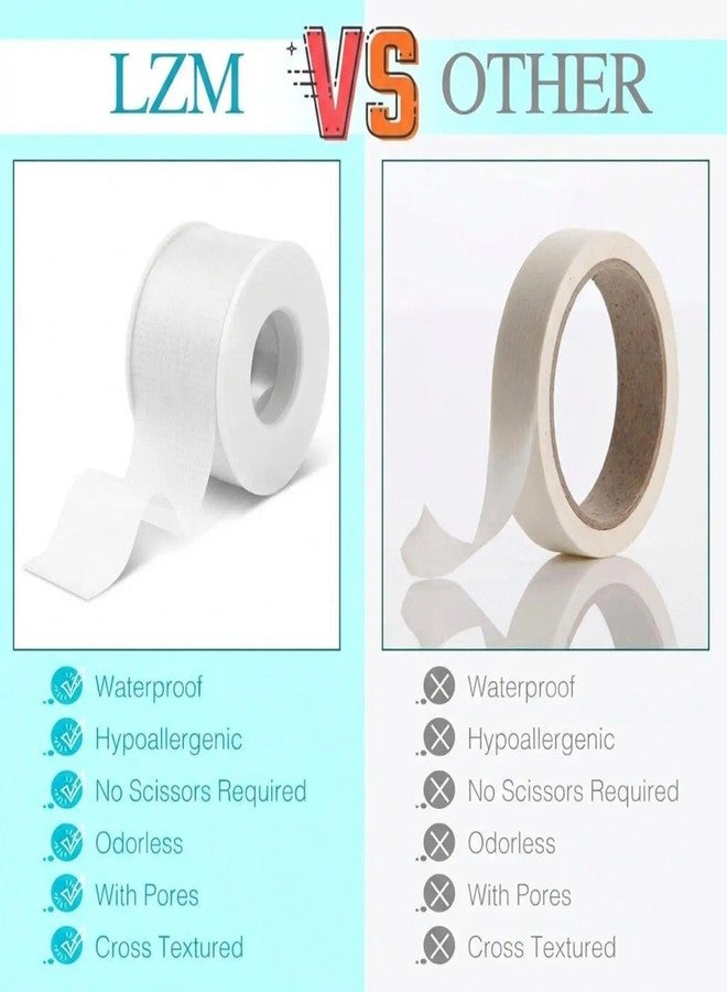 LZM Gel Lash Tape for Eyelash Extensions Silicone Gel Eyelash Tape for Lift/Make up, Latex Free for Sensitive Skin Pain-Free Removal Breathable (1in x 4yd, 2Rolls White) - Image 4