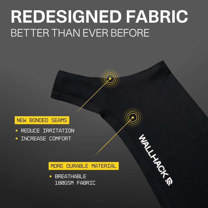 Wallhack Gaming Pro Sleeve With Glove | Low-Friction, High Comfort Performance | Improve comfort on cloth and glass mouse pads | Full sleeve Design, Palm Cover S/M Black - Image 4