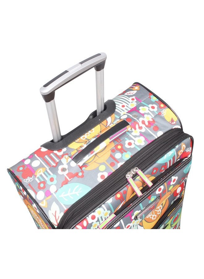Lily Bloom Carry On Expandable Design Pattern Luggage With Spinner Wheels (20in, Bliss), Bliss, 20in - Image 5