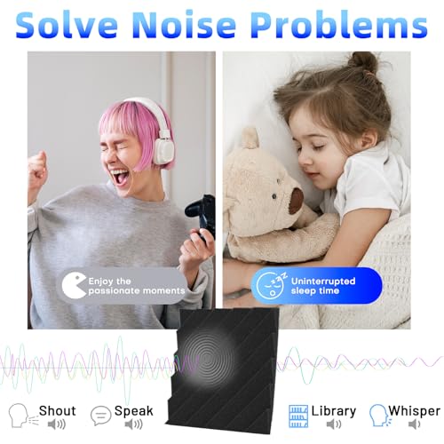 Focusound 48 Pack Sound Proof Foam Panels, 1" x 12" x 12" Acoustic Foam Panels for Wall High Density Soundproofing Wedge Panels for Studio Office Game Room - Image 5