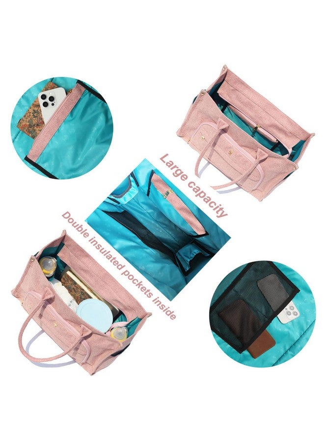 ESVAN Travel Diaper Tote Bag, with 2 Insulated Pouches Utility Tote Travel Diaper Bag for Parenting & Work Nurse Teacher Use - Image 4