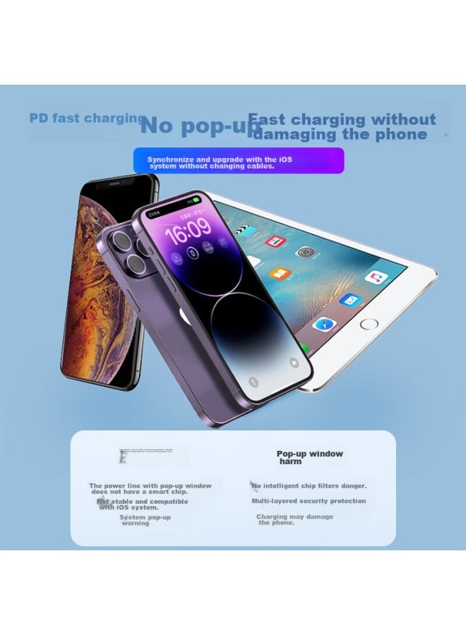 Stiger Fast Charging Cable For Apple, 20/27w Pd Compatible, Type-c To Lightning, Quick Charge For Iphone 14/13/12 Pro/xs Max, Car Charger - Image 5