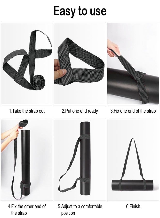 XYQMLY 4PCS Yoga Mat Carrier Strap, Adjustable Yoga Mat Strap Carrier for Exercise/Travel/Gym, Mat Holder Sling Carrier - Image 4