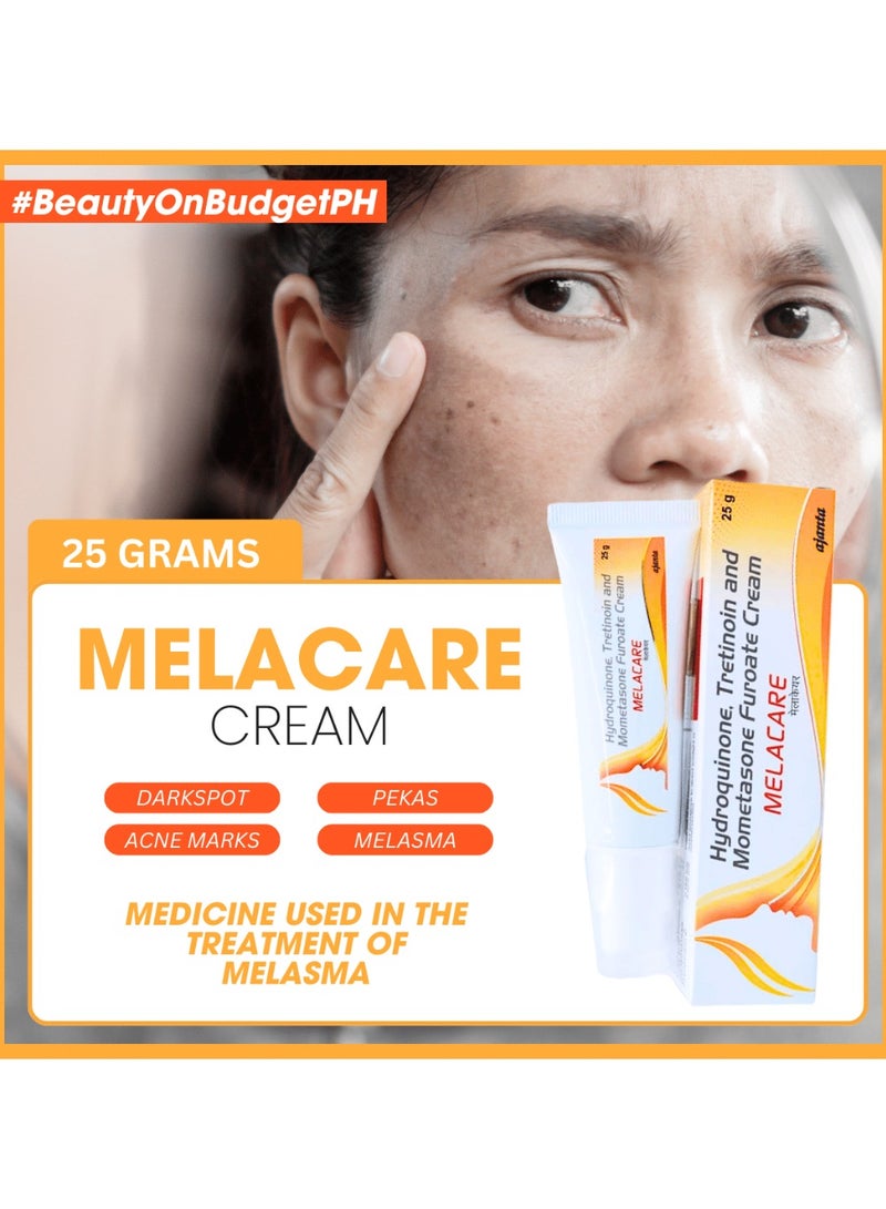 Ajanta Melacare Cream For Face Melasma hyperp igmentation Dark spots Skin Wrinkles 25g - Image 2