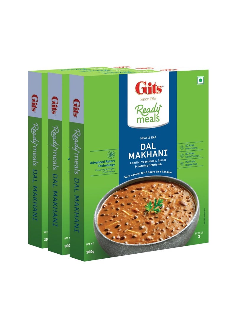 Gits Dal Makhani Ready to Eat, Pure Veg, 900g (Pack of 3 x 300g) - Image 1