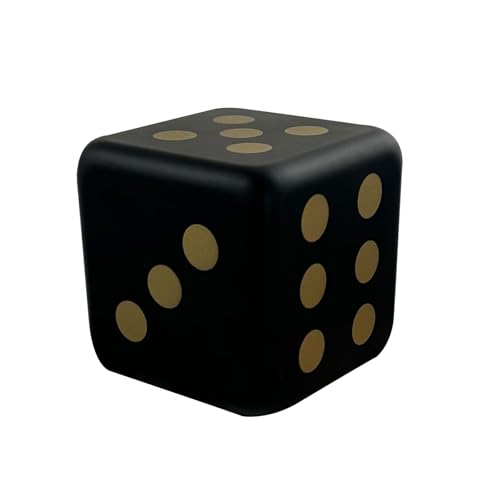 funnysquee 315 Inches Foam Dice Toy A FunFilled Kawaii Dices Educational Toy for Kid Board Game and Learning Session Fortunate Black - Image 1