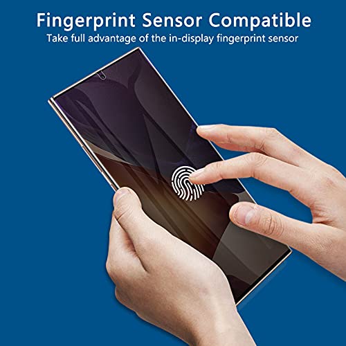 LYWHL [2+2 Pack] for Samsung Note 20 Ultra Privacy Screen Protector, [Support Fingerprint ID] Anti-Spy Black Full Adhesive Flexible Film + Camera Lens Glass Protector for Galaxy Note 20 Ultra - Image 3