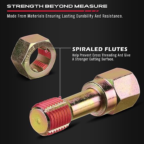 SEDY Thread Repair Thread Chaser Tool Set - 49PCS Thread Cleaner Rethreading Master Kit Metric SAE Bolt Restorer File Nut Rethreader Automotive Wheel Stud Spark Plug Engine Standard Screw Threading UNC UNF - Image 2