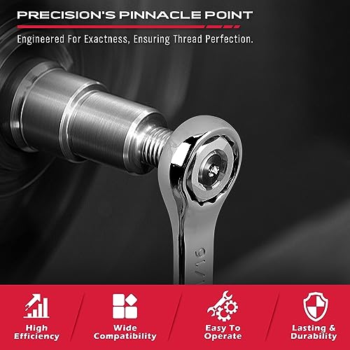 SEDY Thread Repair Thread Chaser Tool Set - 49PCS Thread Cleaner Rethreading Master Kit Metric SAE Bolt Restorer File Nut Rethreader Automotive Wheel Stud Spark Plug Engine Standard Screw Threading UNC UNF - Image 3