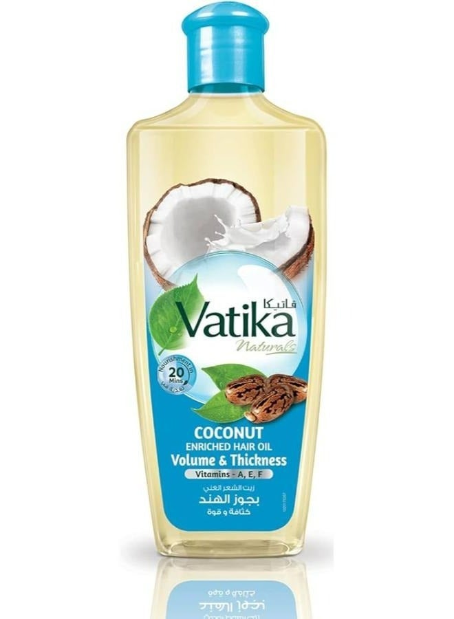 فاتيكا ناتشورالز زيت شعر غني بجوز الهند وجوز الهند والخروع والحناء 300 مل
