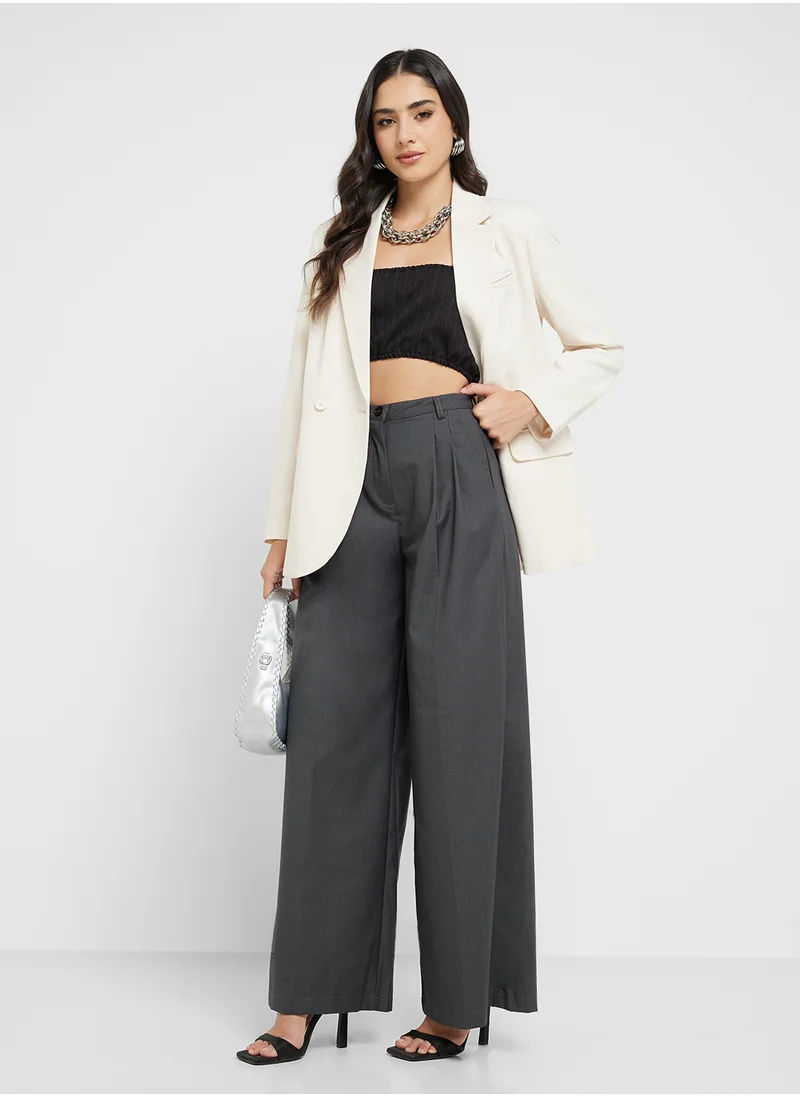 جينجر Wide Fit Tailored Trousers