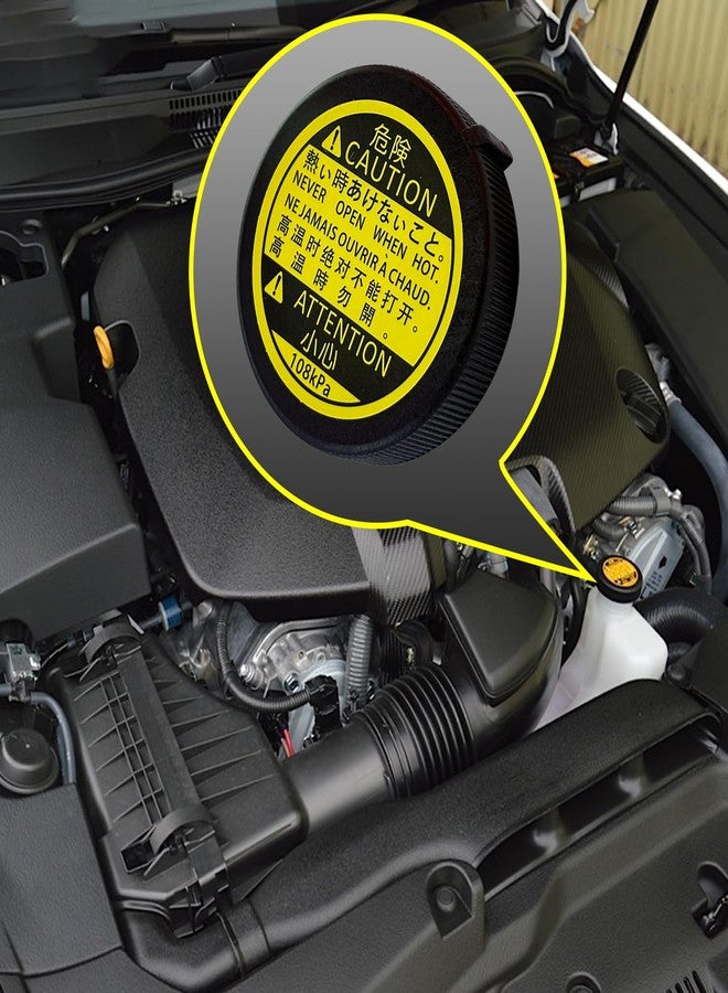 CEYHTLY 16475-51010 16401-75120 Coolant Reservoir Cap, Overflow Reservoir Cap Compatible with 2000-2025 Toyota Avalon Camry Highlander Mirai Prius C Prius Prime RAV4 | Lexus GS350 IS F | Scion tC xB etc - Image 2