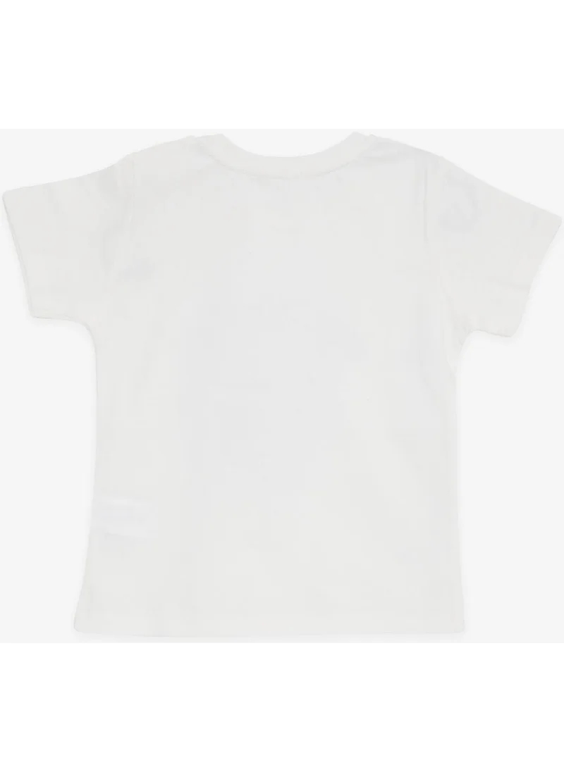 بريز GİRLS & BOYS Boy's T-Shirt Pop Corn Printed 2-6 Years, Ecru
