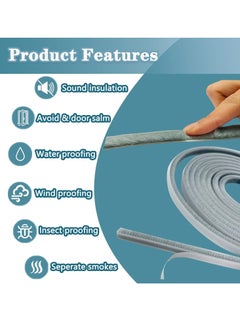 JOGAMS 10m Self Adhesive Weather Stripping Door Seal Brush Weather Seal Strip for Windows and Doors Felt Door Seal Window Insulation Sealing Strip Brush Weatherstrip  - Image 4