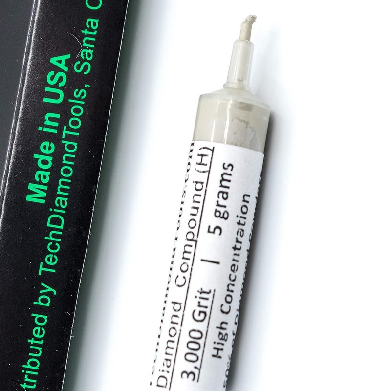 TechDiamondTools Diamond Polishing Compound Polishing Paste USA Made 3,000 Grit 3-6 Microns for Marble Glass Metal Rock Jewelry Resin Silver Chrome Gemstone with High Concentration of Diamond Powder - Image 1