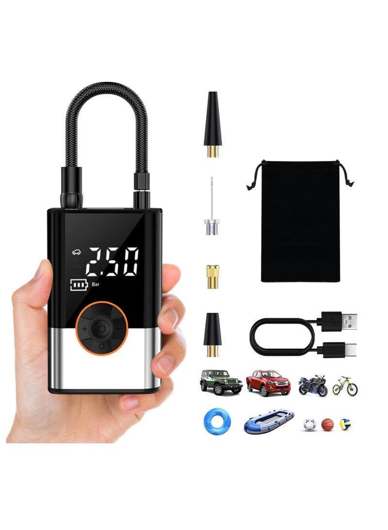 Car Tire Pump, Tire Inflator Portable Air Compressor for Car with 20000mAh, 2X Faster 150PSI Air Pump for Car Tires with Digital Gauge, Car Motorcycle Bicycle Ball Air Pump with Auto Shut-Off - Image 1