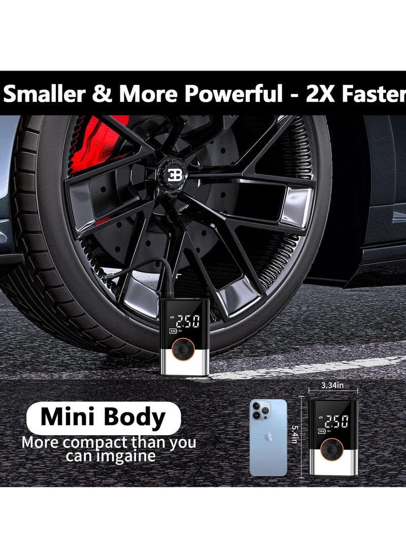 Car Tire Pump, Tire Inflator Portable Air Compressor for Car with 20000mAh, 2X Faster 150PSI Air Pump for Car Tires with Digital Gauge, Car Motorcycle Bicycle Ball Air Pump with Auto Shut-Off - Image 3