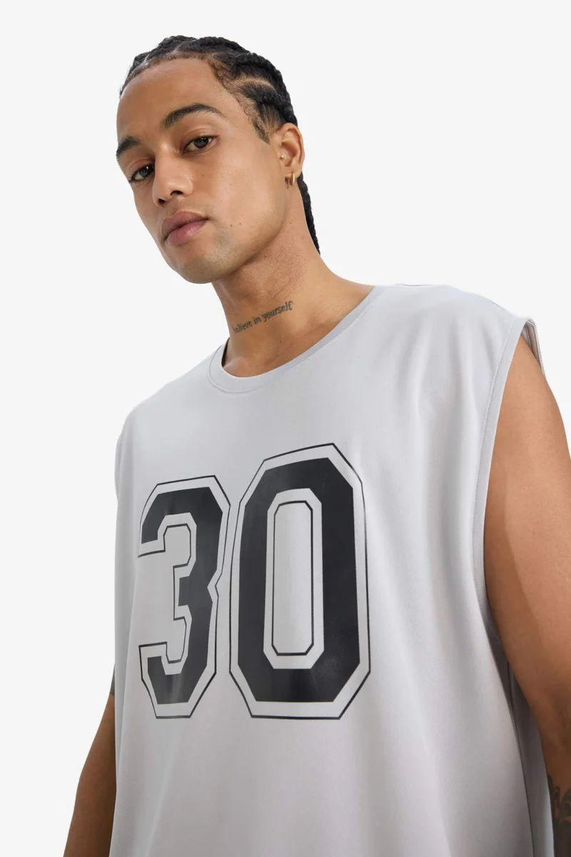 ديفاكتو DeFactoFit Fast Drying Breathable Boxy Fit Printed Sports Tank Top