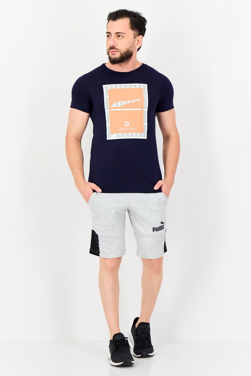 PUMA تي شيرت رياضي للرجال بأكمام قصيرة، خارجي، لون كحلي - Image 4