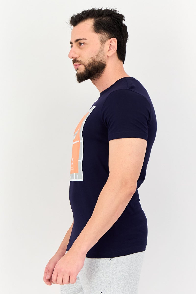 PUMA تي شيرت رياضي للرجال بأكمام قصيرة، خارجي، لون كحلي - Image 2