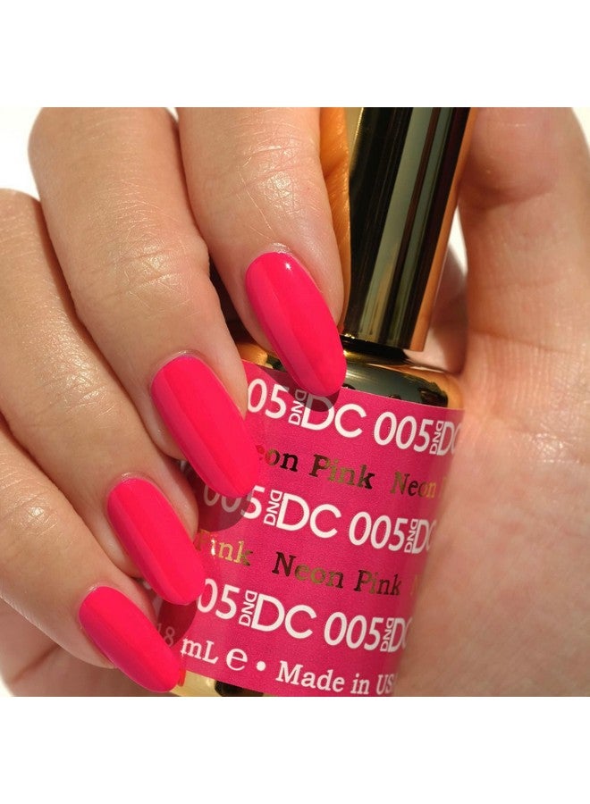 ديزي دي إن دي مجموعة طلاء جل Dnd مكونة من طلاء جل وردي وطلاء أظافر وردي 004 Pink Lemonade 0.5 Fl Oz (Neon Pink) - Image 2