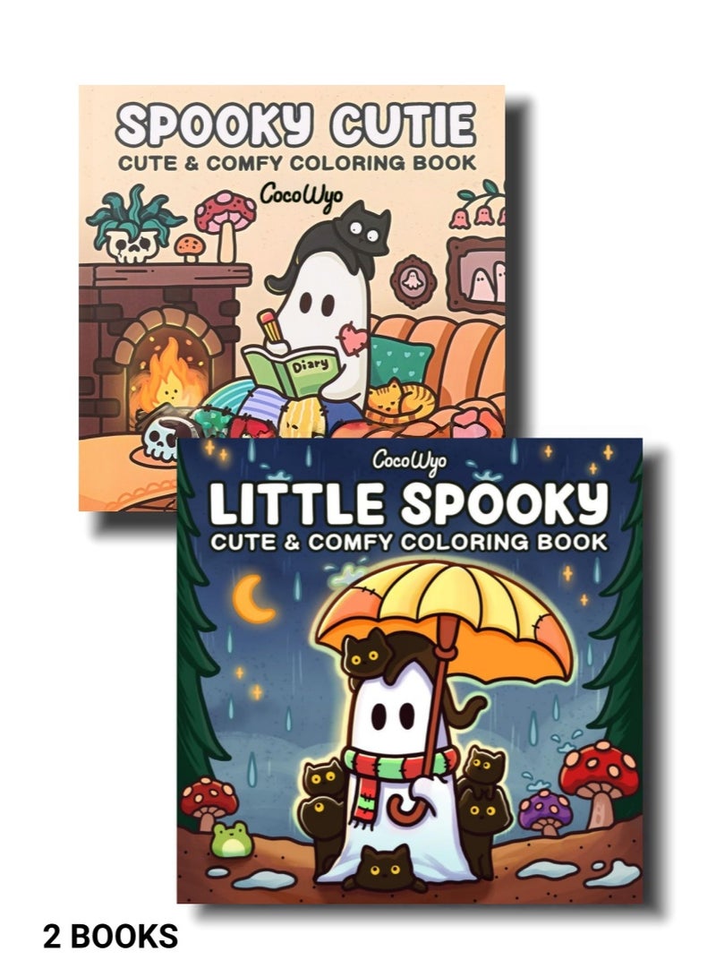 cocowyo SPOOKY CUTIE and LITTLE SPOOKY Coloring Books for Adults and Teens for Relaxation (Cute and Comfy Coloring Books) - Image 1