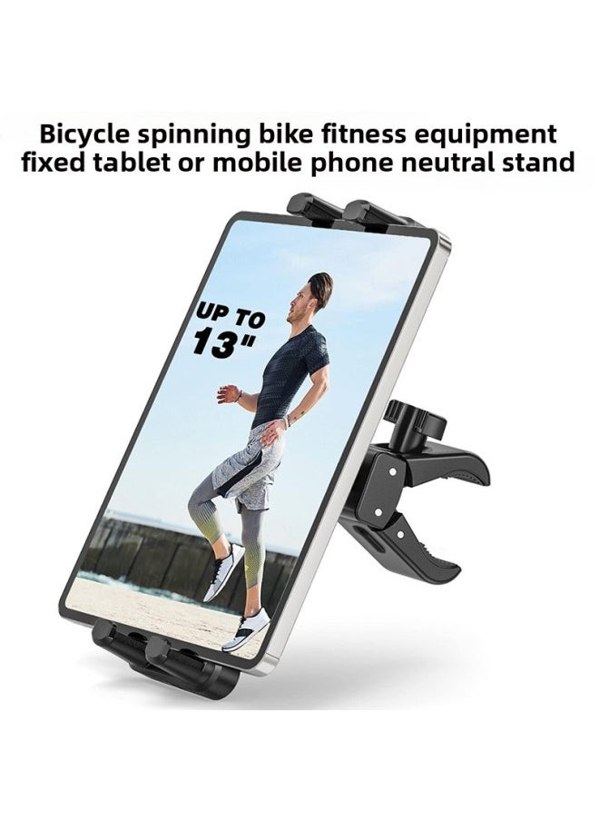 Generic - Fitness Bike Tablet Computer Clip Gym Treadmill Round Tube Fixed Tablet Computer Mobile Phone Universal Bracket-Color:Handle Gooseneck Holder 17mm Diameter Ball Head Model (sold Individually) - Image 1
