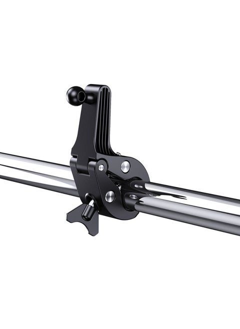 Fitness Bike Tablet Computer Clip Gym Treadmill Round Tube Fixed Tablet Computer Mobile Phone Universal Bracket-Color:Handle Gooseneck Holder 17mm Diameter Ball Head Model (sold Individually)
