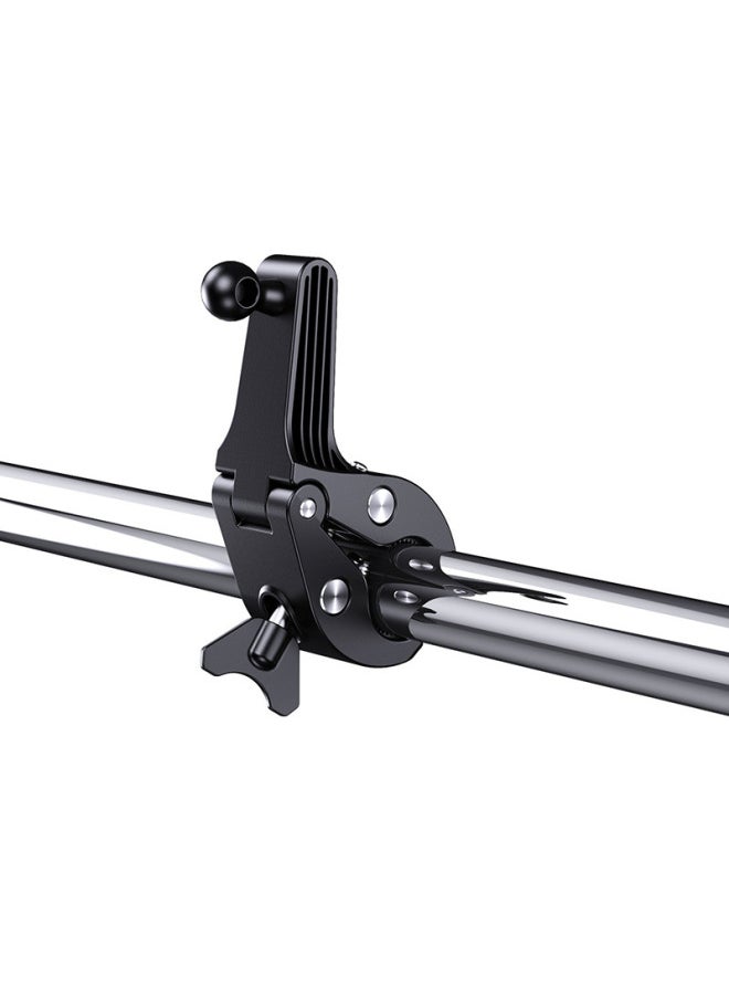 Generic - Fitness Bike Tablet Computer Clip Gym Treadmill Round Tube Fixed Tablet Computer Mobile Phone Universal Bracket-Color:Handle Gooseneck Holder 17mm Diameter Ball Head Model (sold Individually) - Image 1