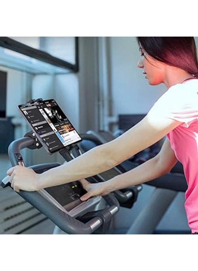 Generic - Fitness Bike Tablet Computer Clip Gym Treadmill Round Tube Fixed Tablet Computer Mobile Phone Universal Bracket-Color:Handle Gooseneck Holder 17mm Diameter Ball Head Model (sold Individually) - Image 1
