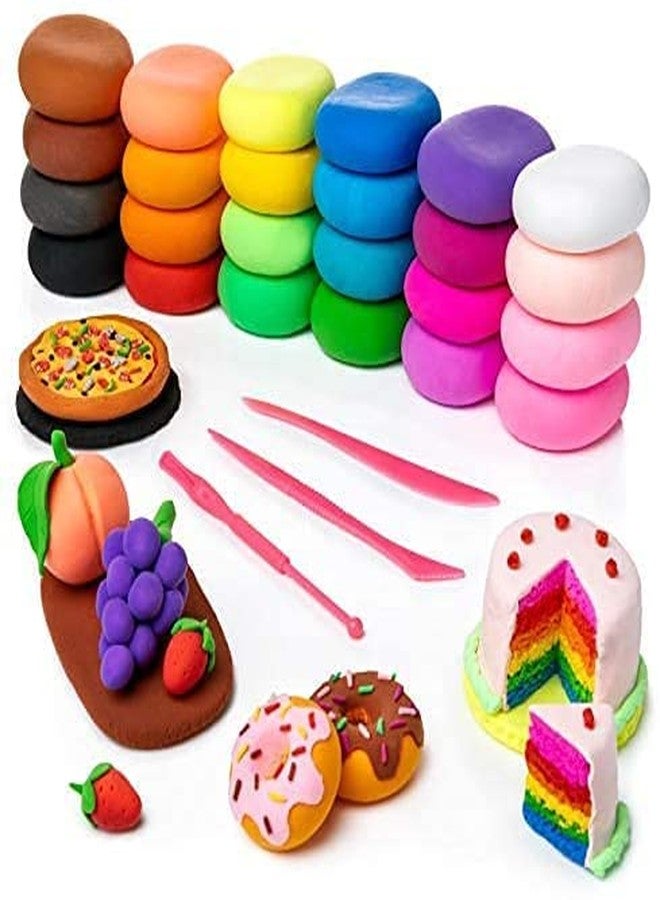Promote Trader Air Dry Magic Clay 12 Colors+6 Ice Cream Sticks, No-Toxic Modeling Clay & Dough, Creative Art DIY Kids Art Crafts, Best Gift for Boys & Girls Age 3-12 Year Old - Image 1