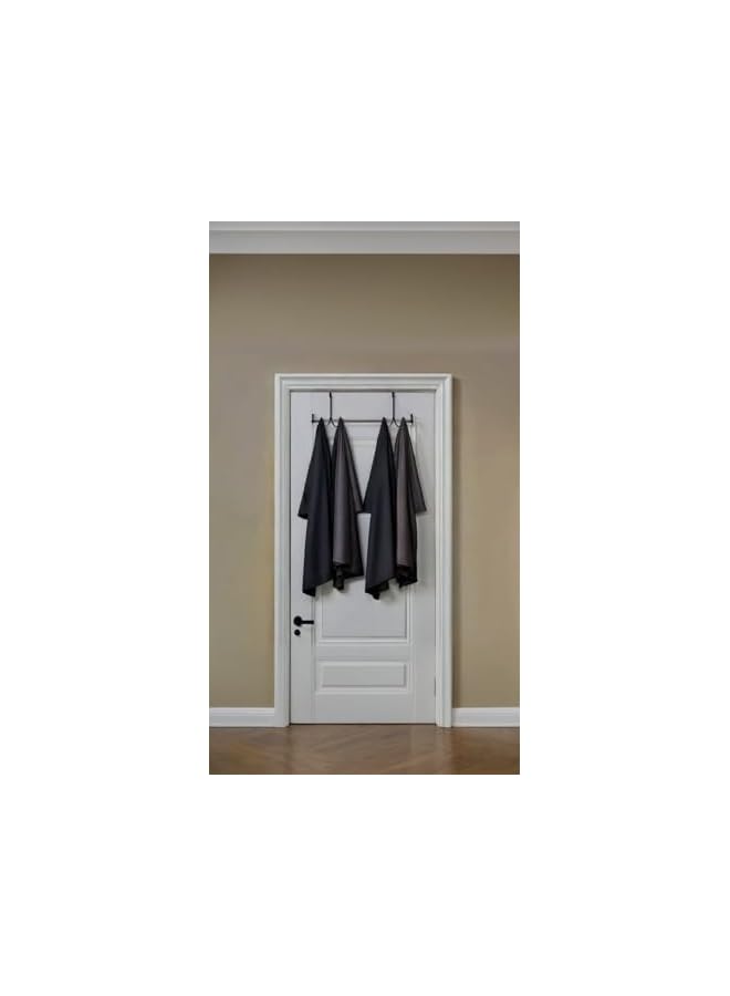 promass 2-Pack Over Door Double Hanger Hooks - Black Metal Twin Hooks Organizer for Coats, Hats, Robes, Towels - Maximize Space with Sturdy and Stylish Door Hooks - Image 3