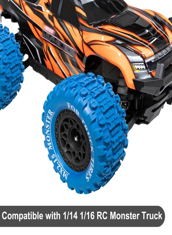 LRFHL 12mm Hex RC Wheel Tires Colored Rubber Tires for 1/16 Traxxas Mini Maxx 107154-1 Mini XRT VXL 108076-1 E-Revo Mini XRT MJX 16207 16210 16209 16208 HSP 94186 LOSI 1/18 Mini LMT Upgrade (4PCS) - Image 3