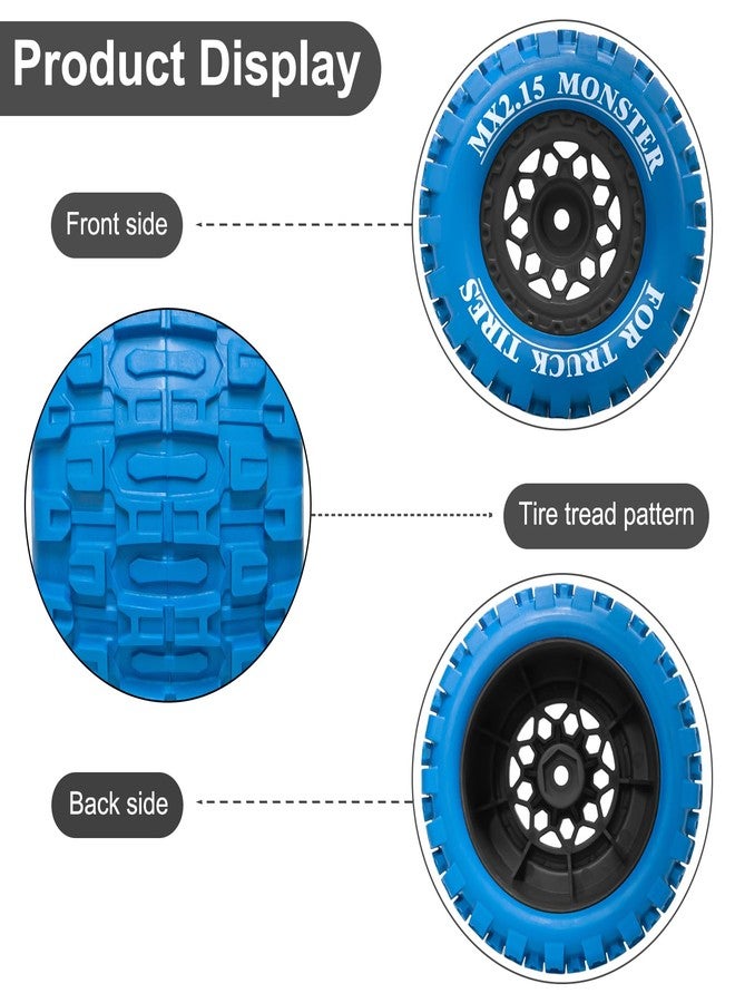 LRFHL 12mm Hex RC Wheel Tires Colored Rubber Tires for 1/16 Traxxas Mini Maxx 107154-1 Mini XRT VXL 108076-1 E-Revo Mini XRT MJX 16207 16210 16209 16208 HSP 94186 LOSI 1/18 Mini LMT Upgrade (4PCS) - Image 5