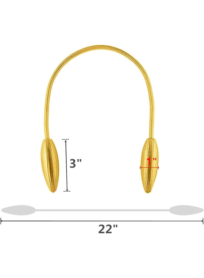 SWTOOL 2-Pack Curtain Holdbacks Curtains Tiebacks Home Decorative Window Drape Twist TieBacks Random Modelling Curtain Holdbacks (Gold) - Image 1